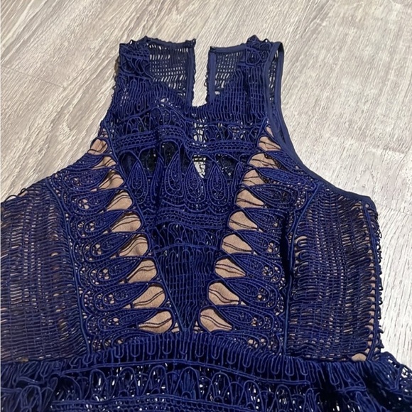 Self Portrait Lace Peplum Top in Teardrop Lace - Picture 3 of 12